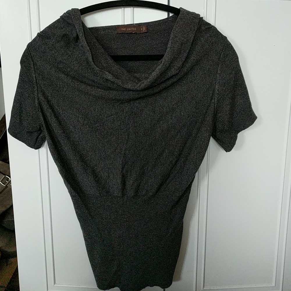 The Limited dark grey cowl neck top Medium
